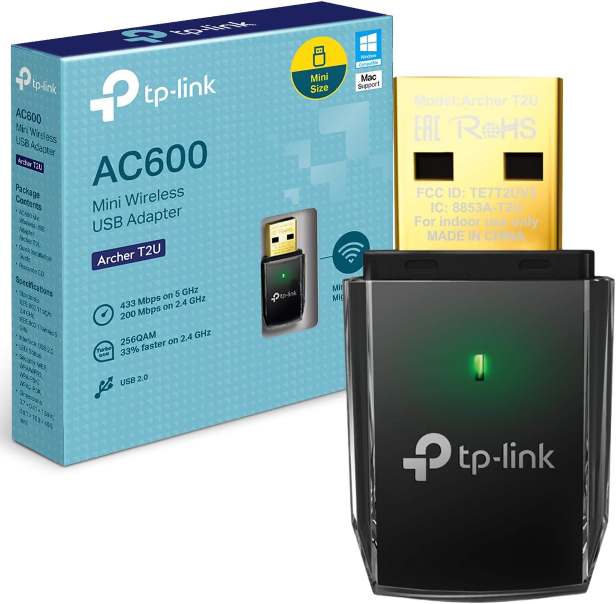 TPLink Archer T2U PLUS Adaptador WiFi USB AC600