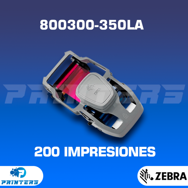 Zebra Cinta de Color YMCKO 800300350LA en República Dominicana