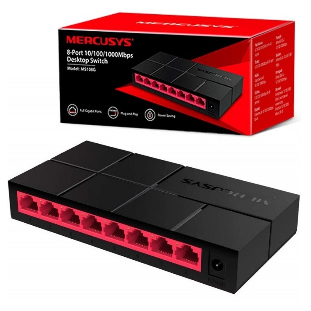 Mercusys MS108G Switch de Red 8 Puertos en República Dominicana