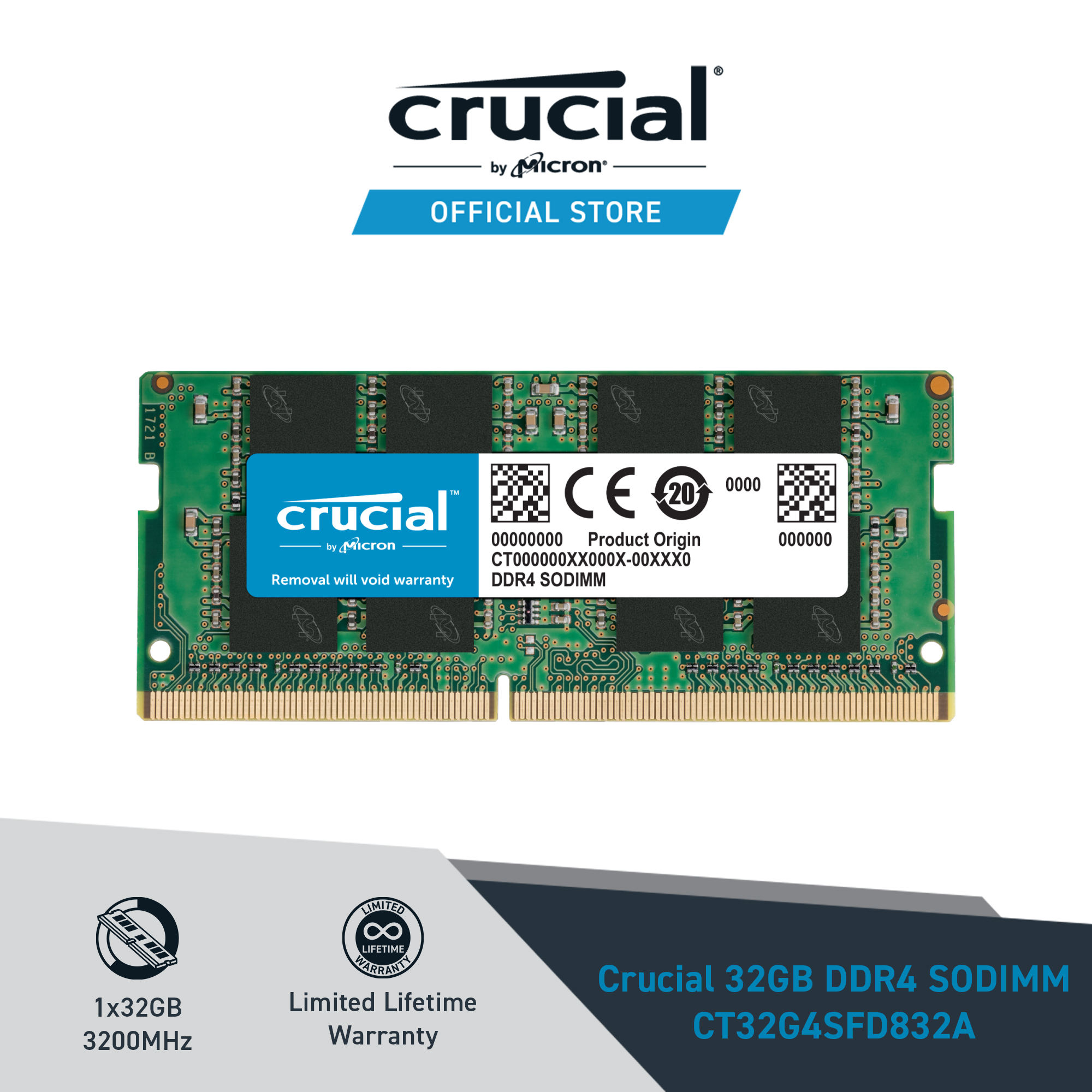 Crucial Memoria RAM SODIMM 3200MHz CL22