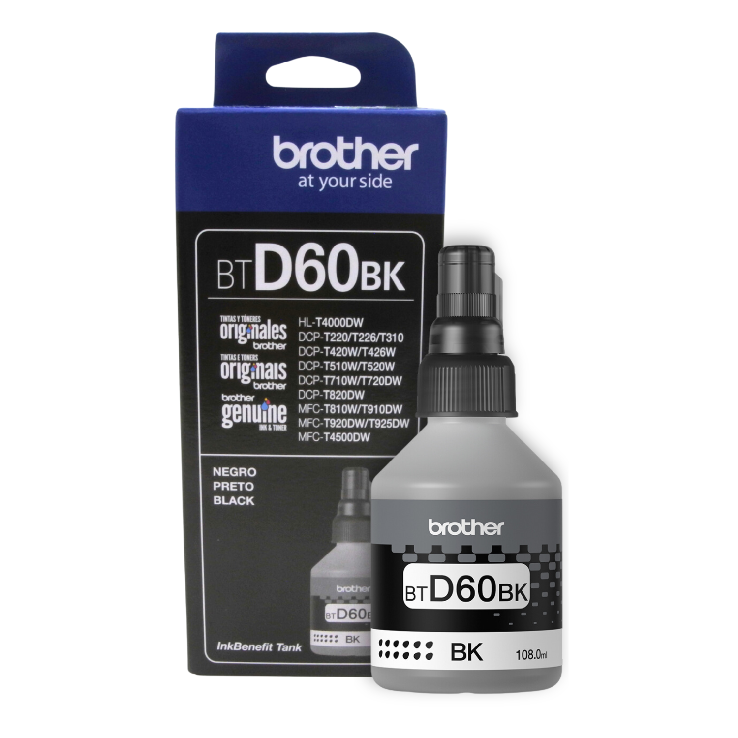 Brother BTD60BK Tinta Negra para Botella en República Dominicana