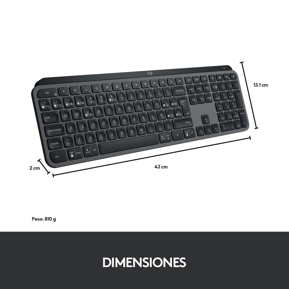 Logitech MX Keys S teclado con teclado numérico en República Dominicana