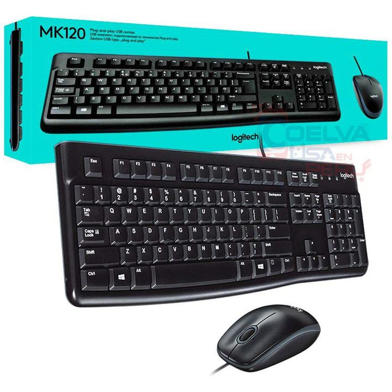 Logitech MK120 Combo Teclado y Mouse Alámbrico en República Dominicana
