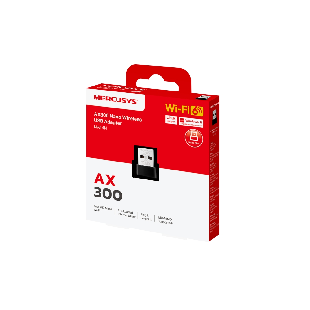 Mercusys Adaptador USB WiFi 6 MA14N en República Dominicana