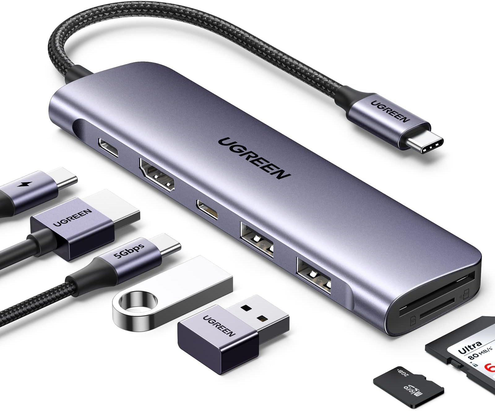 Ugreen Hub USB-C Multipuertos Modelo 7 en 1