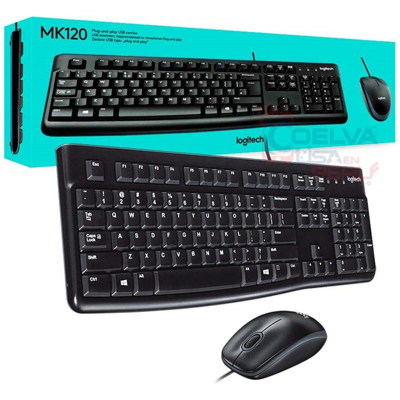 Logitech MK120 Teclado y Ratón Alámbrico