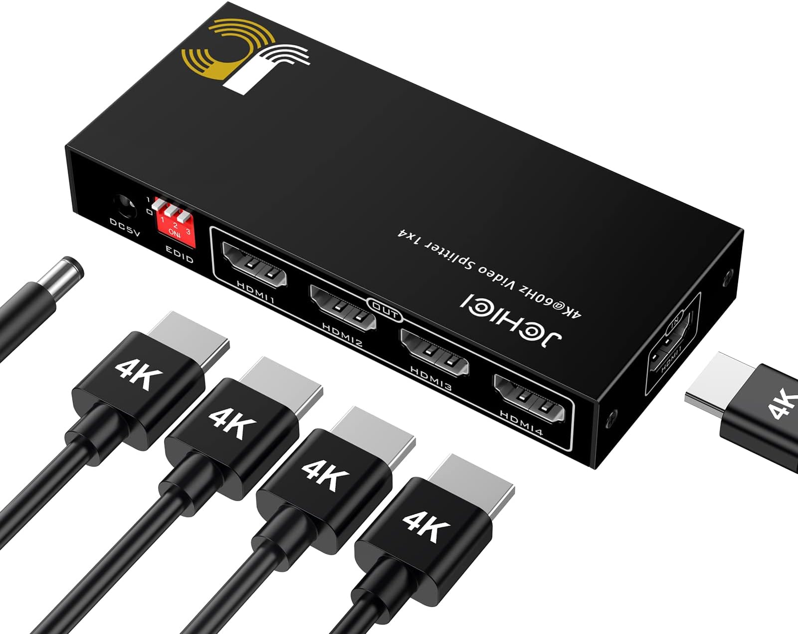 HDMI Splitter 4K 1x4 J-Tech Digital en República Dominicana