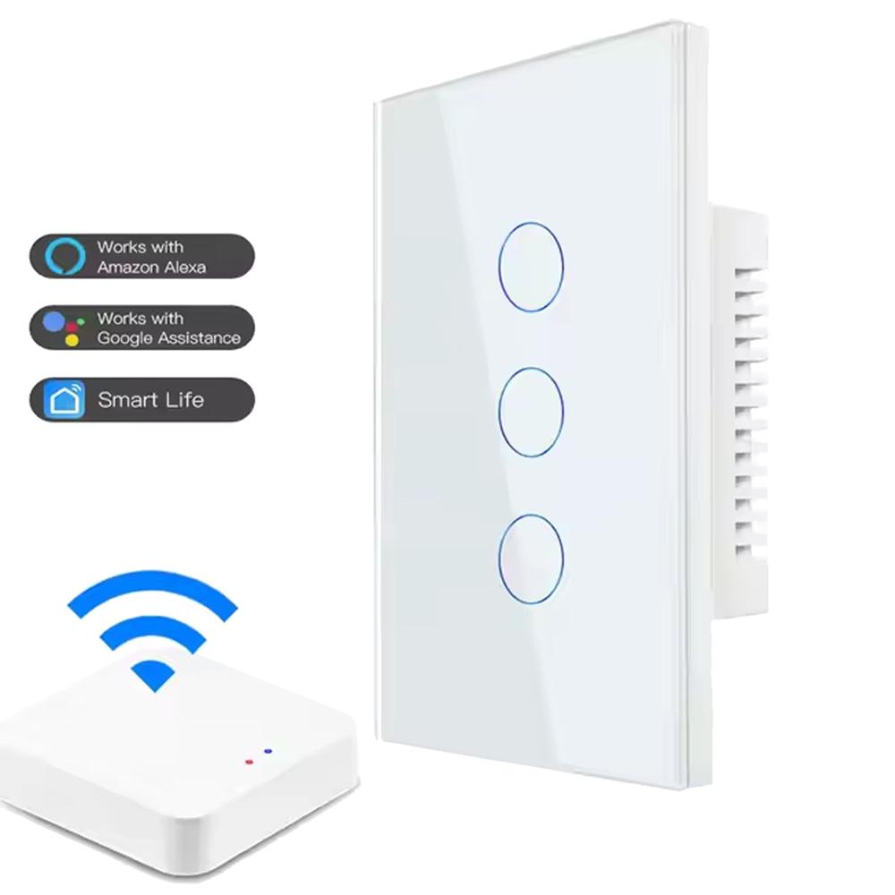 Goo Interruptor Wifi 3 Teclas Compatible Alexa en República Dominicana