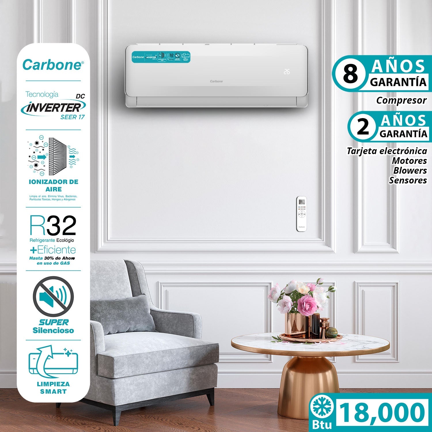 Aire acondicionado split 18000 BTU oferta limitada en República Dominicana