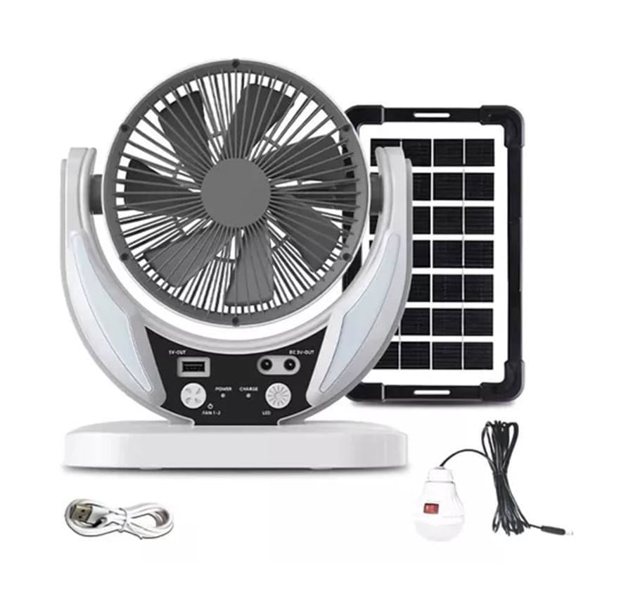 Mini ventilador recargable con panel solar
