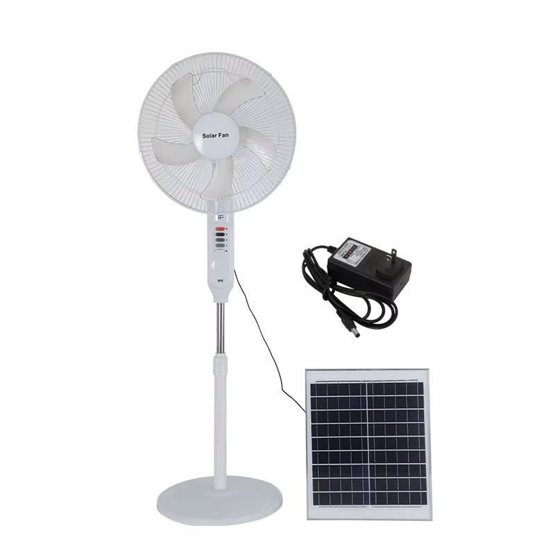 Ventilador de pie recargable con carga solar