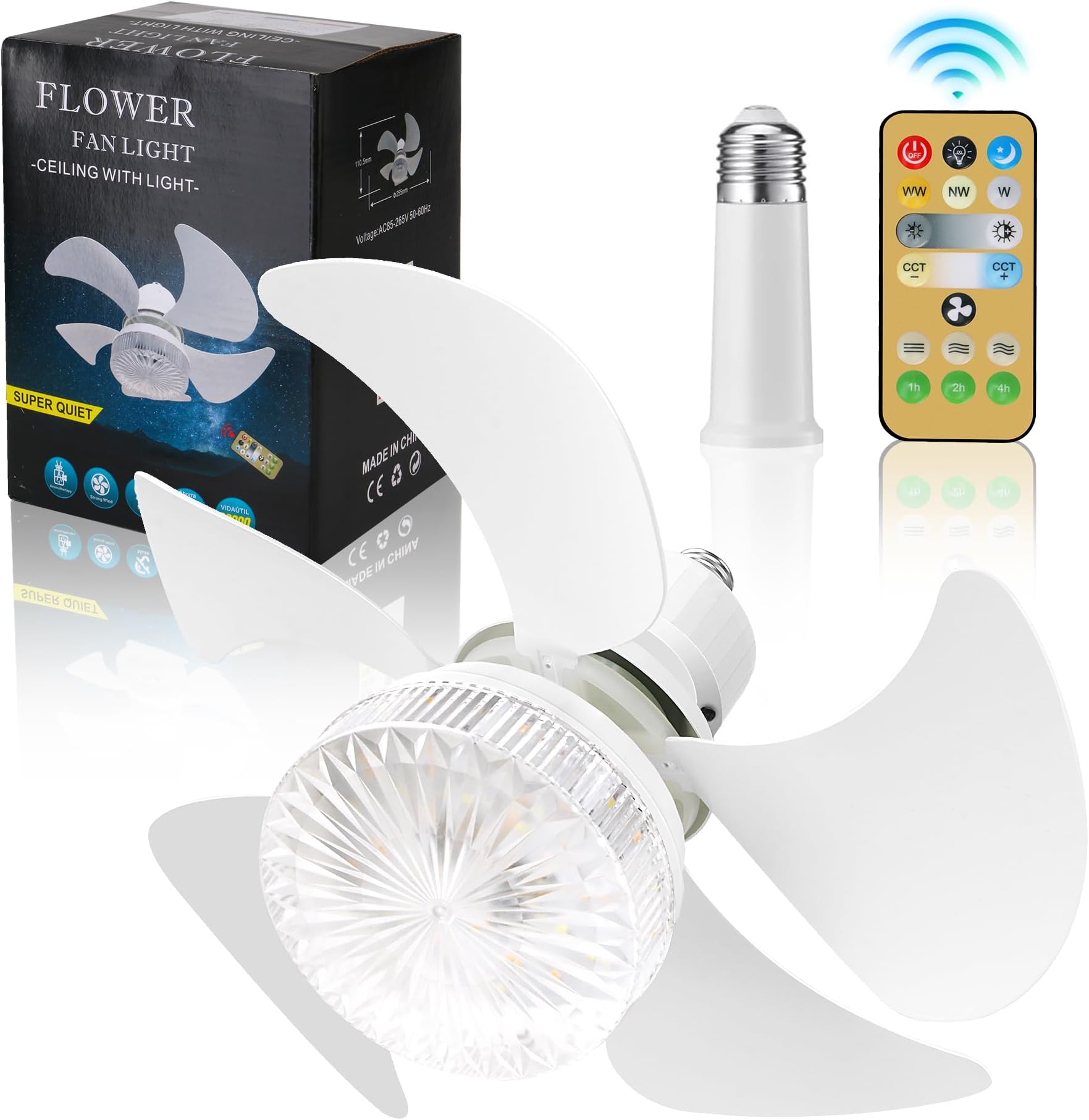 Lámpara Ventilador LED con Enchufe y Control Remoto en República Dominicana