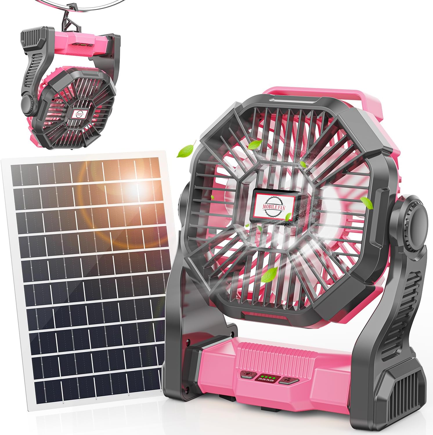 Ventilador solar recargable, perfecto para cortes de energía