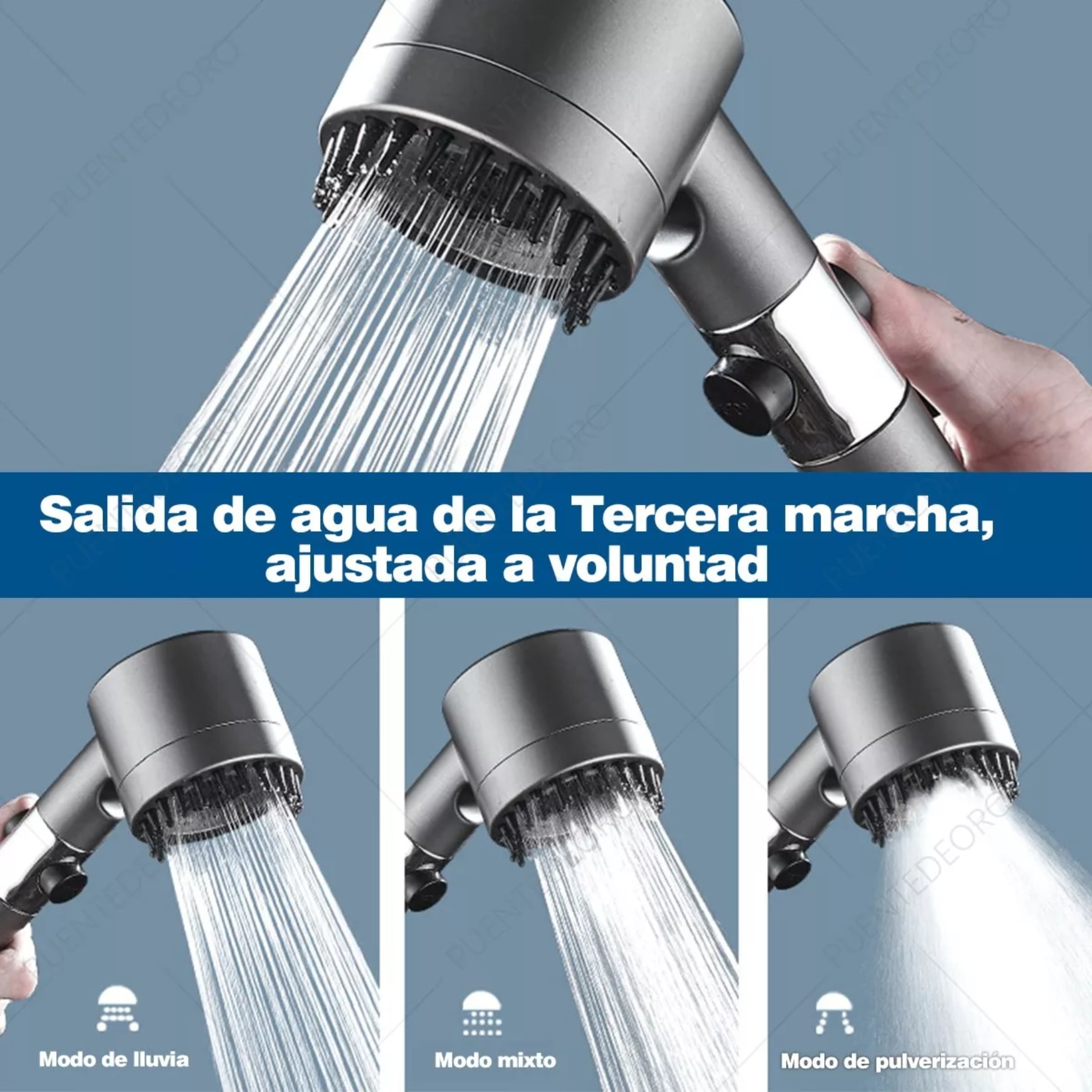 Cabezal de ducha de alta presión con filtro integrado en República Dominicana