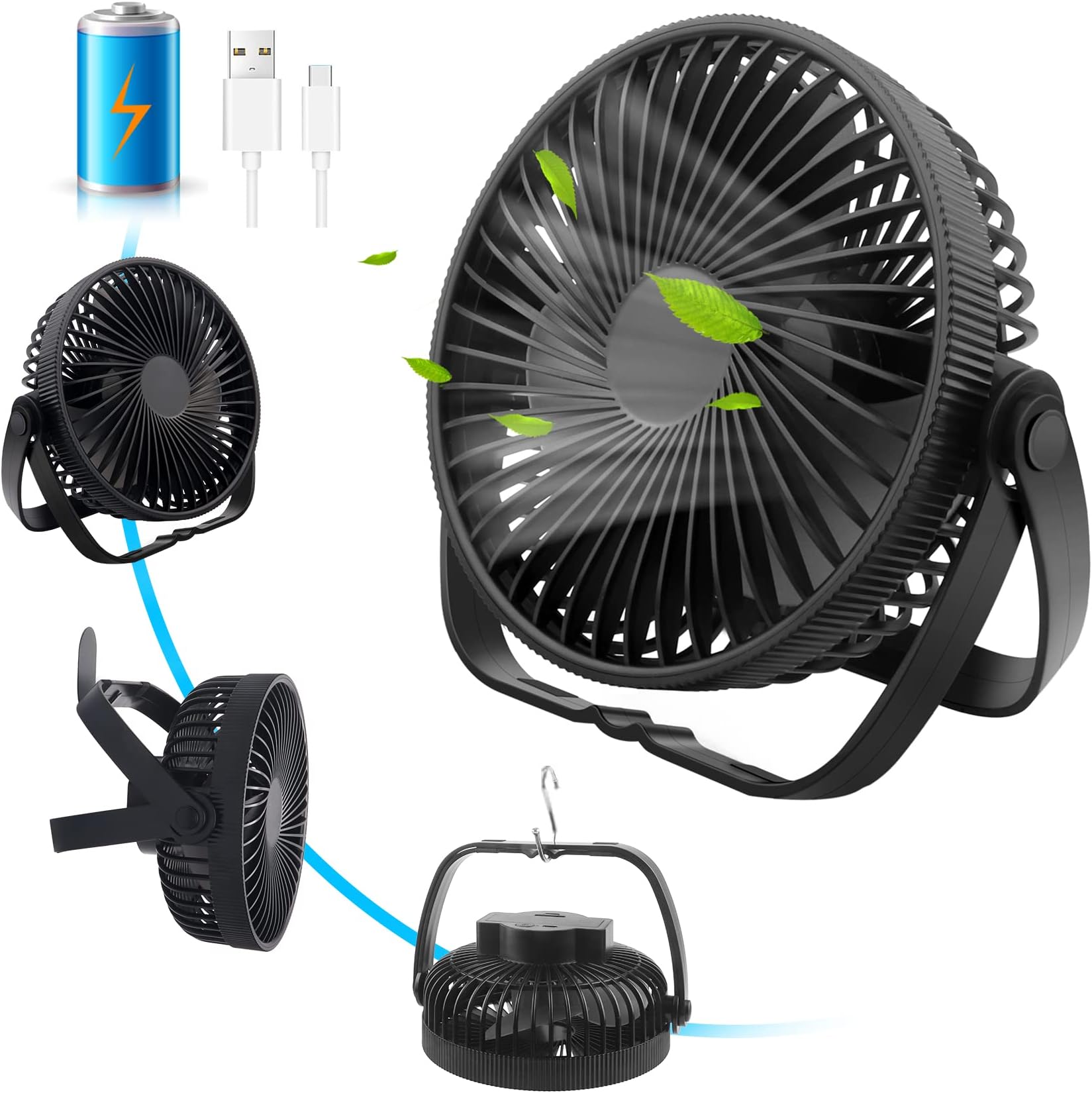 Mini Ventilador USB Recargable Portátil para Escritorio en República Dominicana