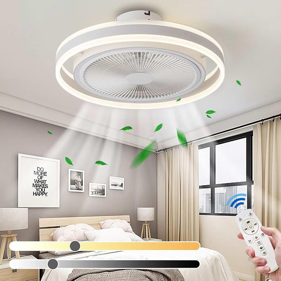Lámpara con ventilador y luz ajustable en República Dominicana