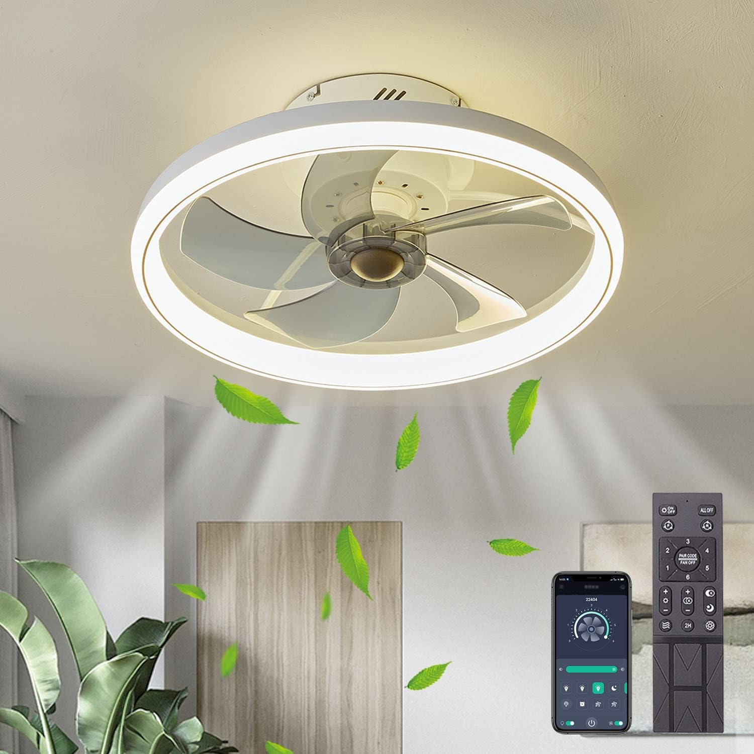 Lámpara con ventilador y luz ajustable en República Dominicana