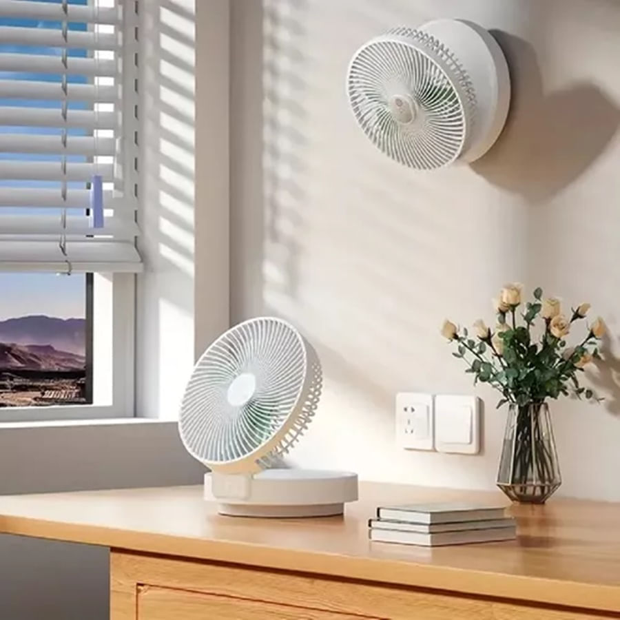 Ventilador recargable KC5811 con luz integrada