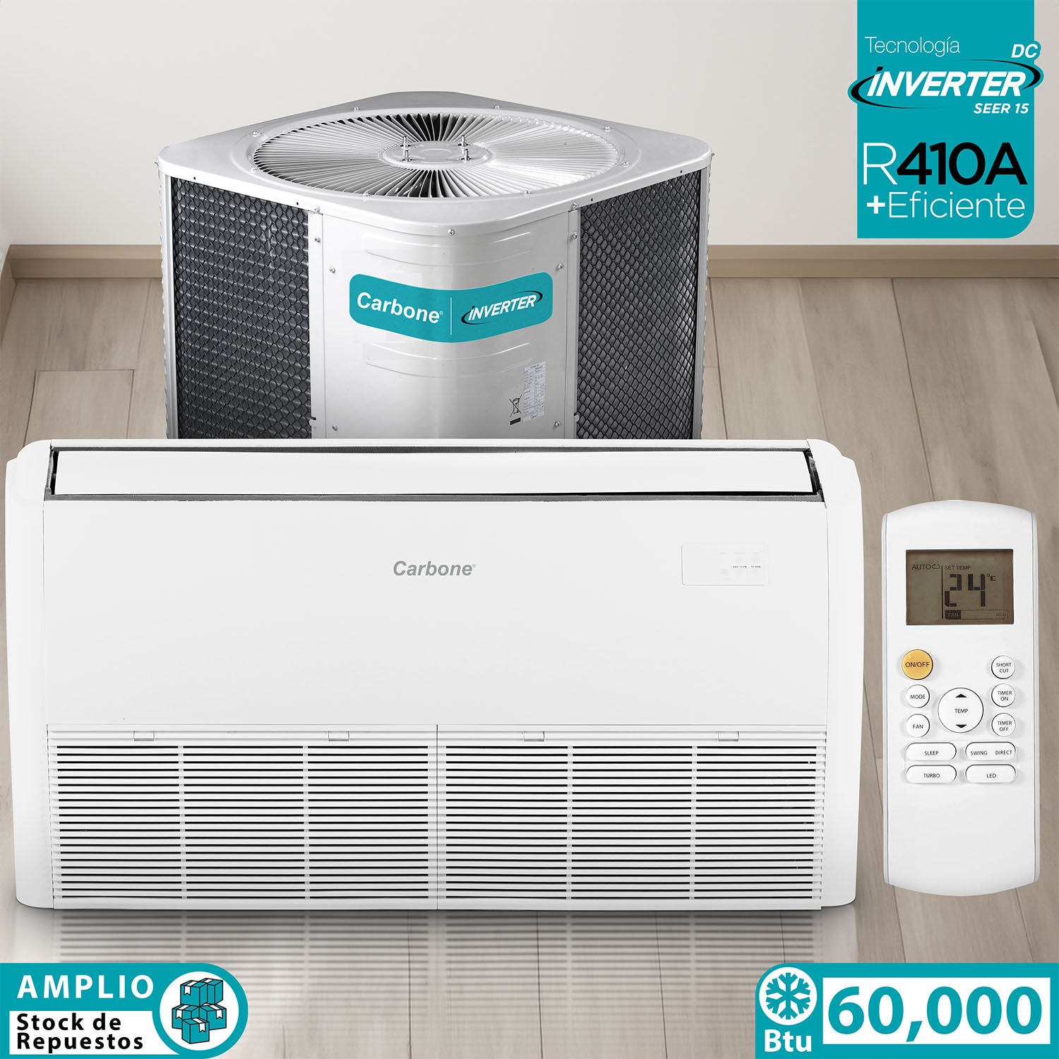 Aire Acondicionado Piso Techo 60,000 BTU Disponible Ahora en República Dominicana