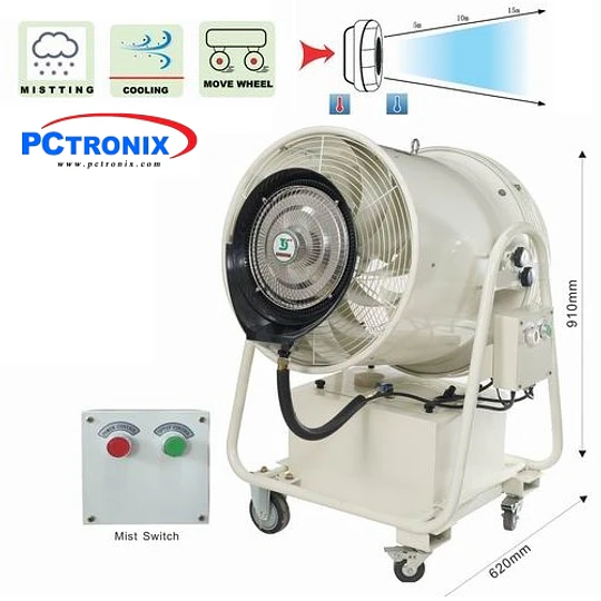 Ventilador humidificador industrial
