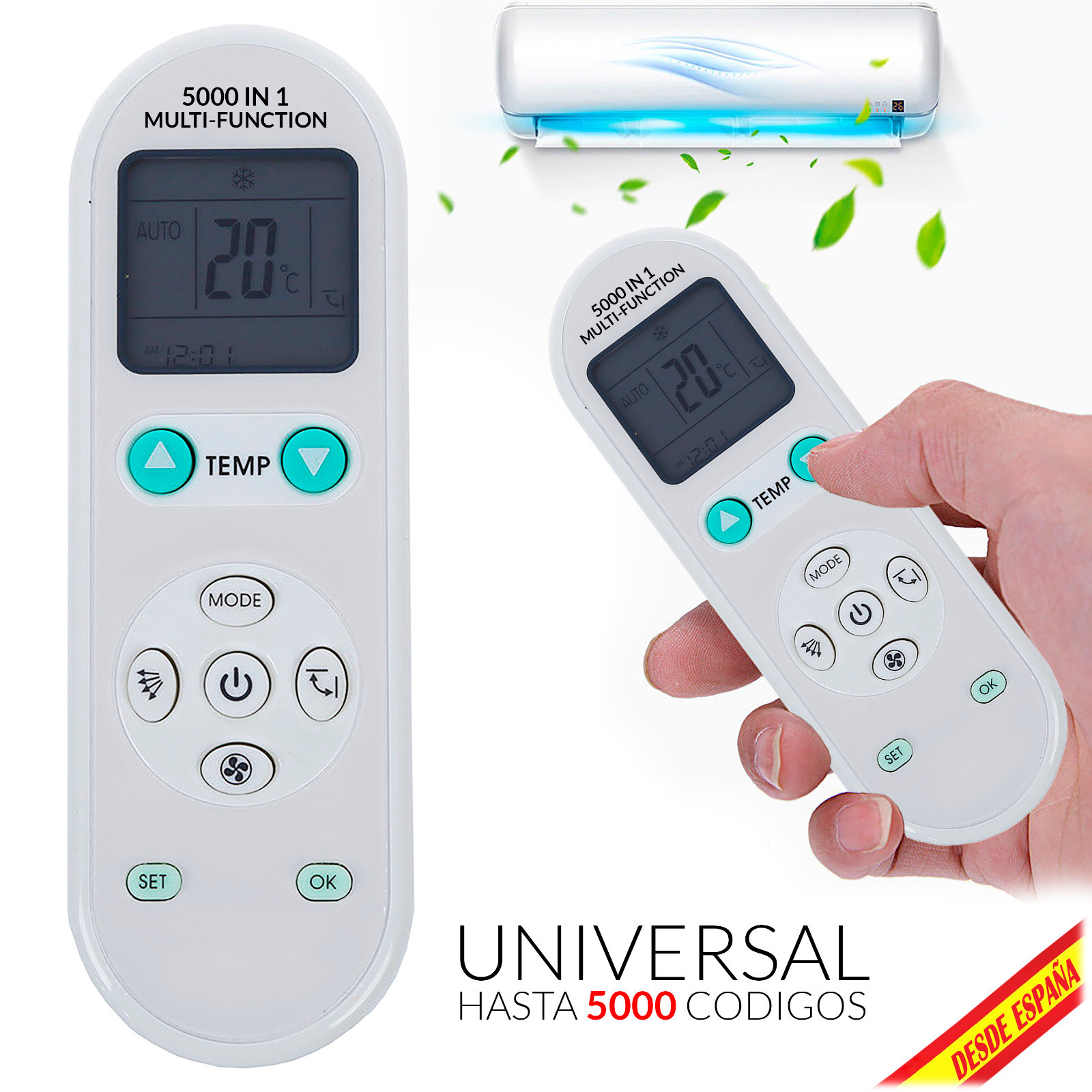 Mando a distancia universal para aire acondicionado
