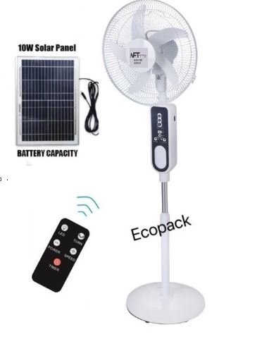 Ventilador de pedestal solar recargable de 16 pulgadas en República Dominicana