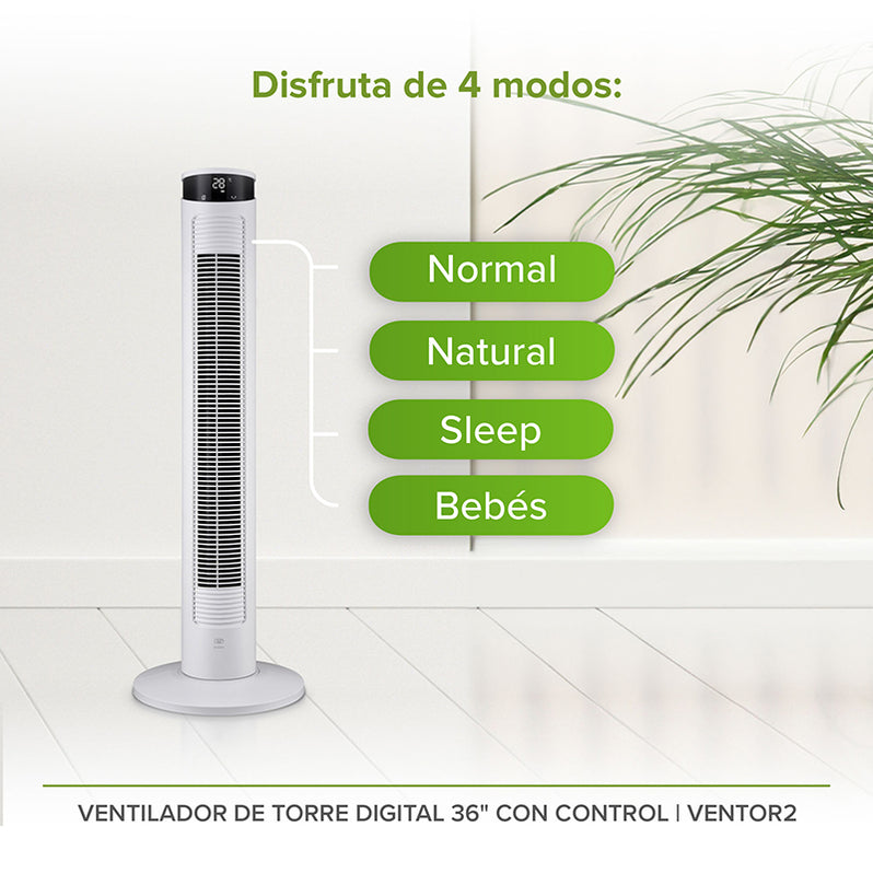 Ventilador con cortina de aire y 3 niveles de velocidad en República Dominicana