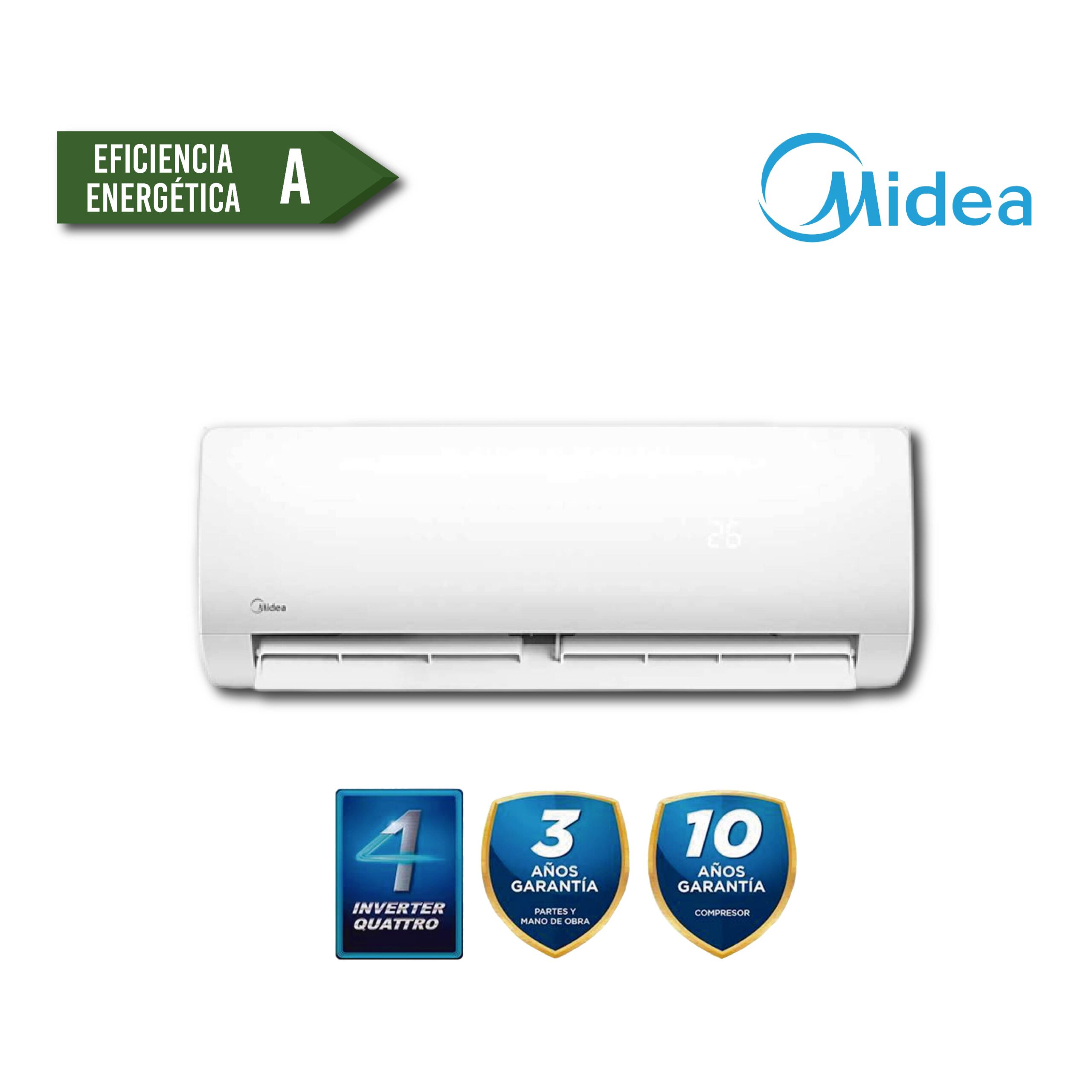 Aire acondicionado Midea 18,000 BTU Inverter gas R32 DOP15,000 en República Dominicana