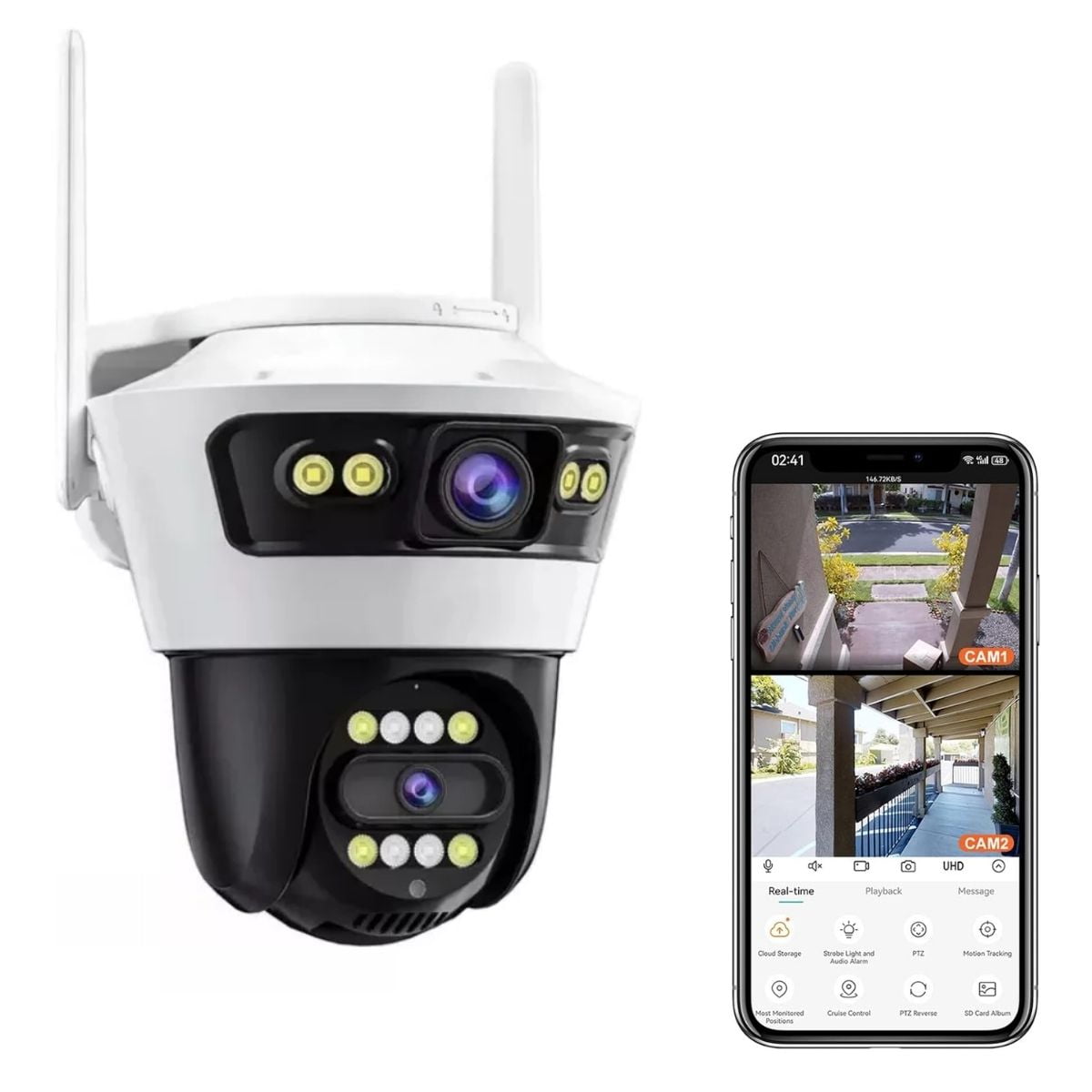 YOOSE Cámara WiFi Exterior IP66 Resistente