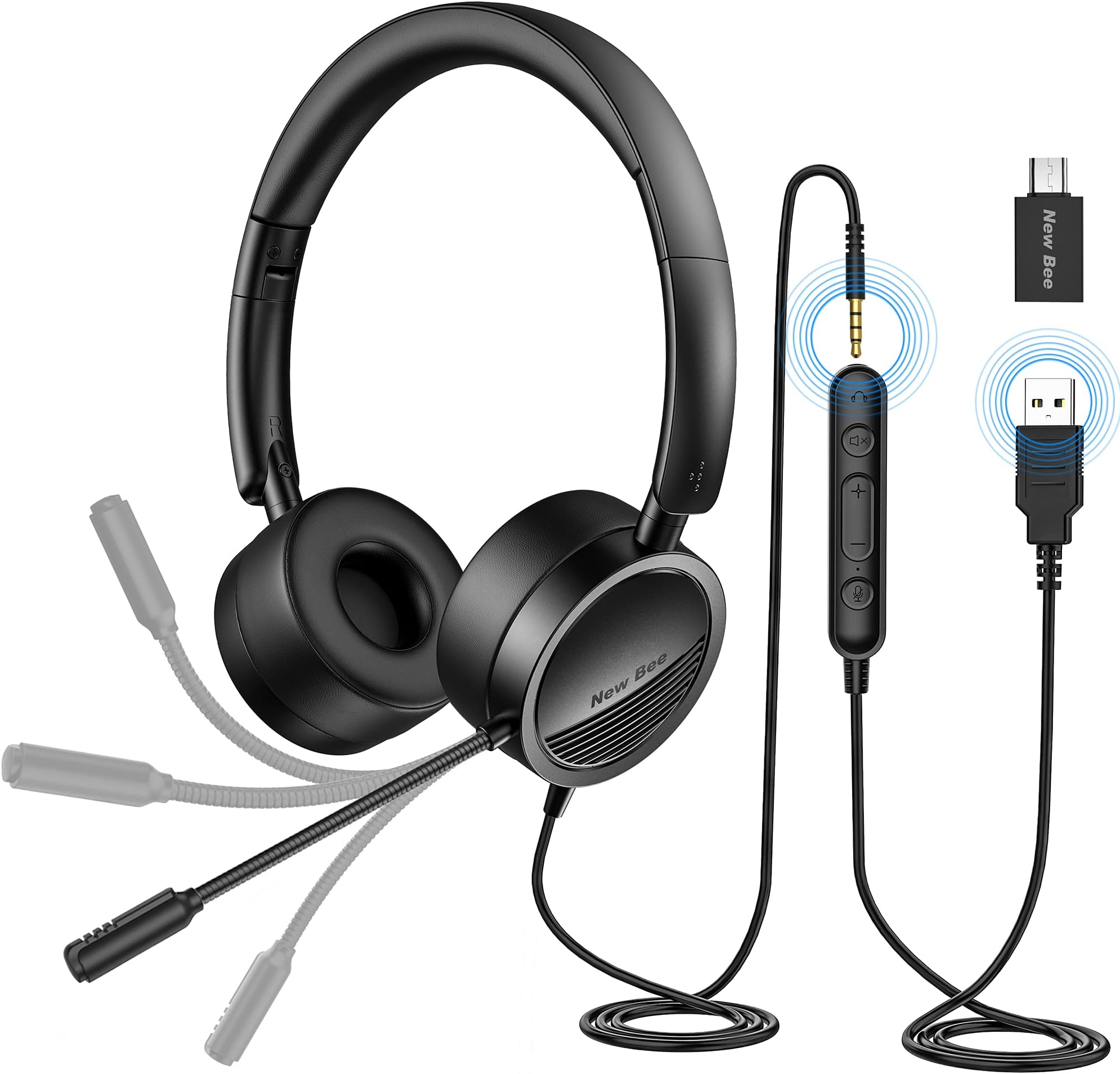 Audífonos alámbricos JAMA USB con micrófono en República Dominicana