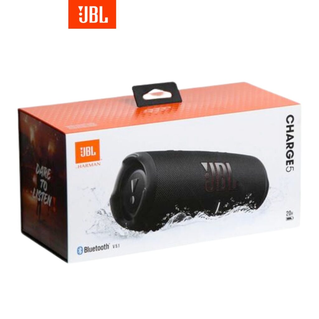 JBL Charge 5 Bocina Bluetooth Negra y Roja en República Dominicana