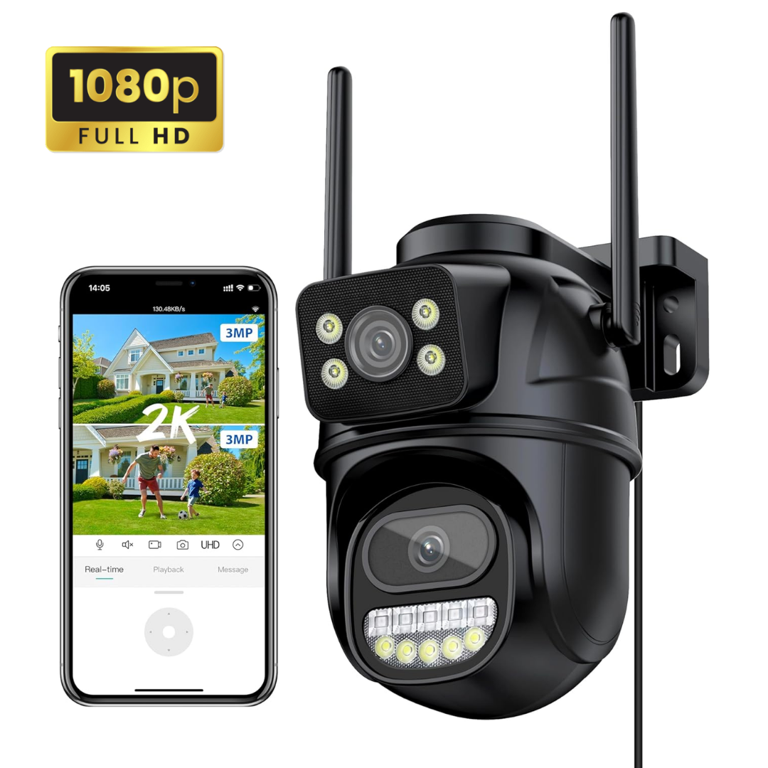 Cámara de Seguridad Wifi Doble Lente 2MP Full HD