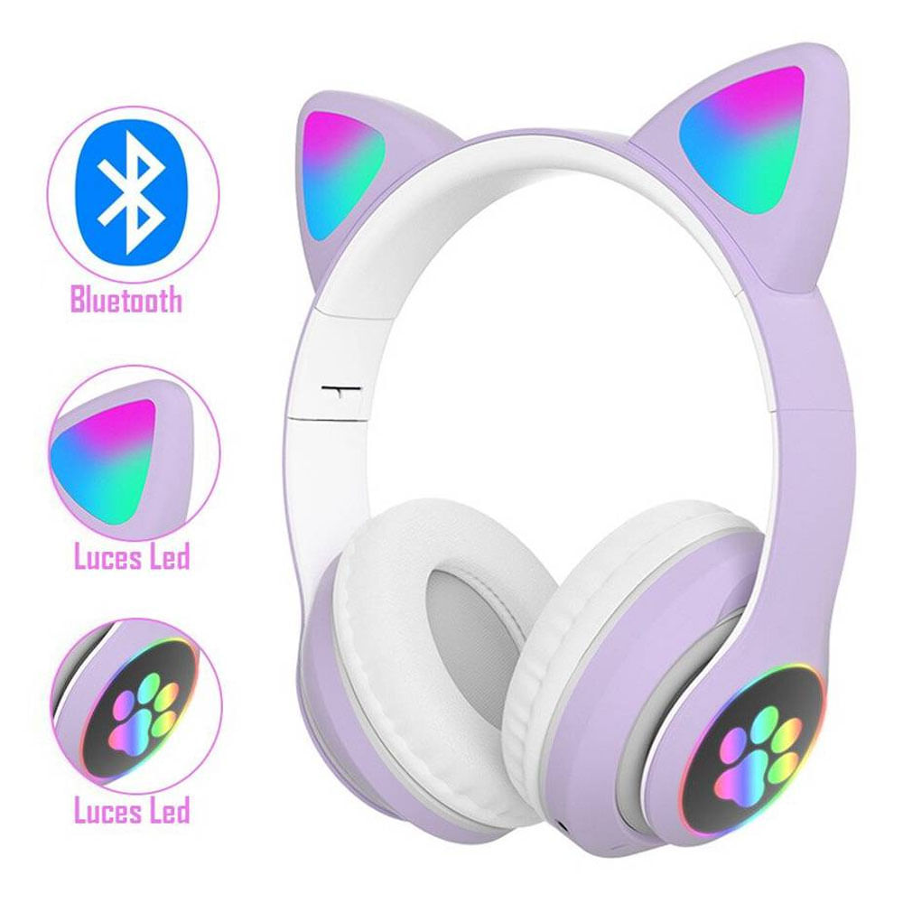 Audífonos Bluetooth LED Gato Marca XYZ en República Dominicana