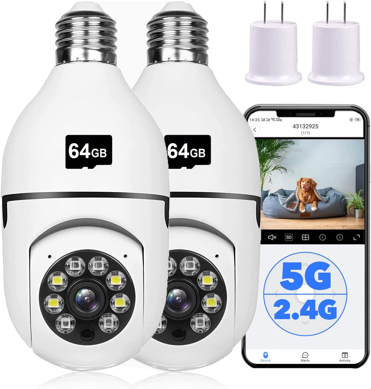 Camara Wifi 360° Bombilla Sensor Movimiento en República Dominicana