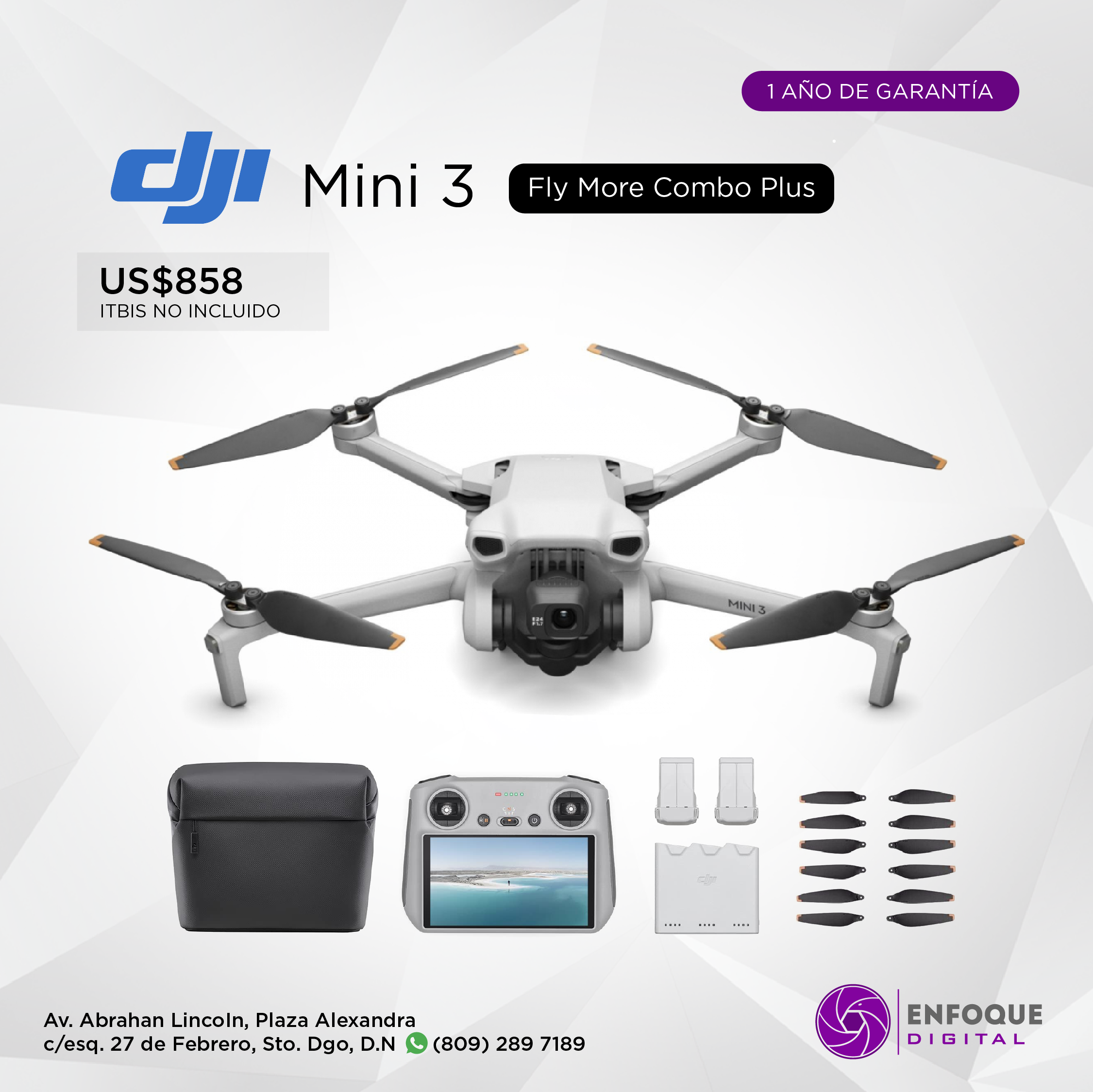 DJI Mini 3 Drone Fly More Combo en República Dominicana