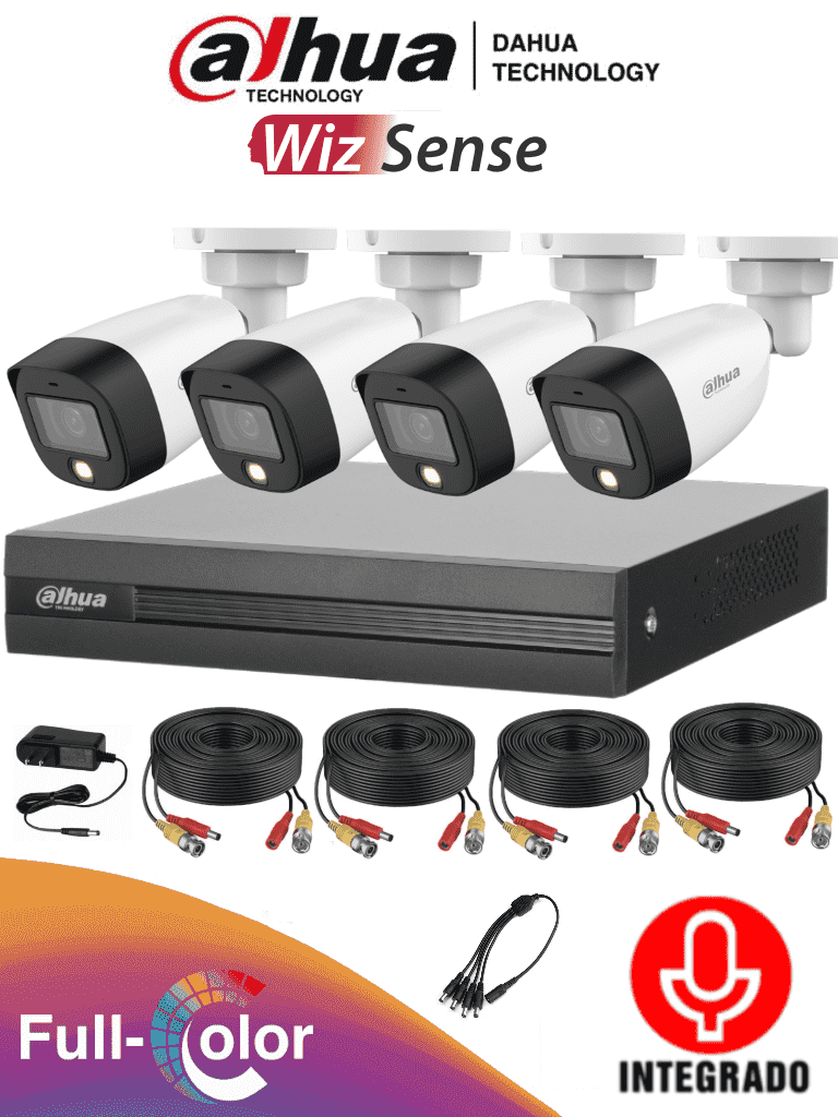 DVR Hikvision 4 canales con cámaras Full Color