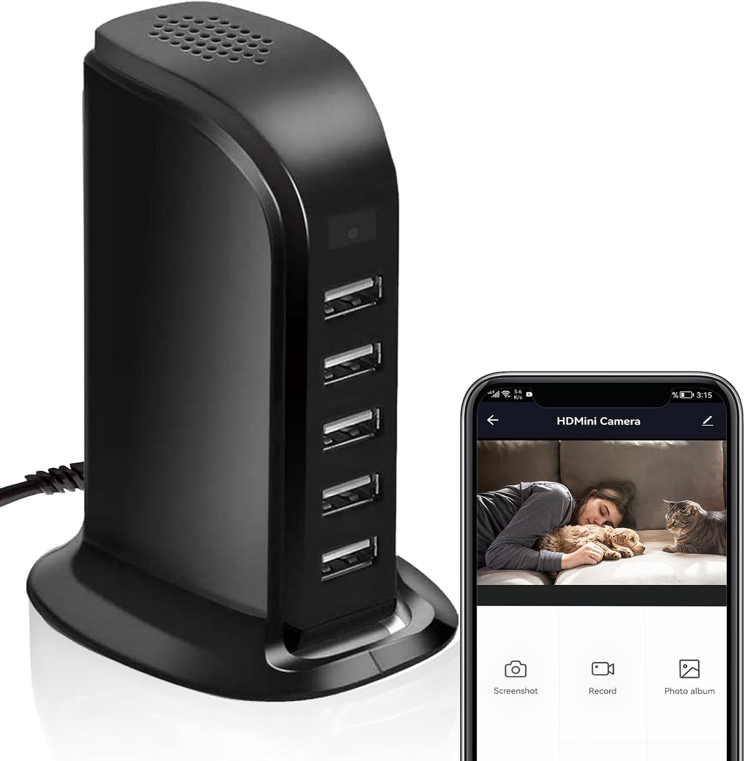 Cámara WiFi Oculta USB Cargador Pared HD en República Dominicana