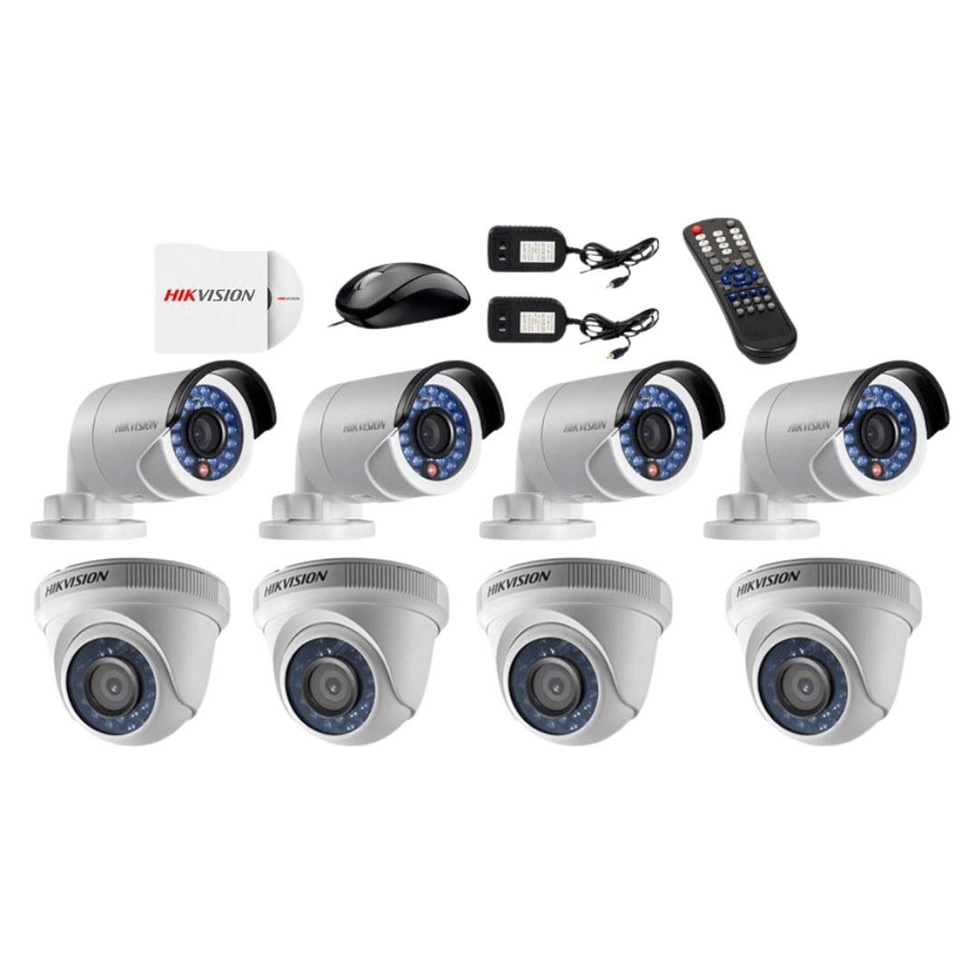 Hikvision DVR con cámaras de seguridad FHD