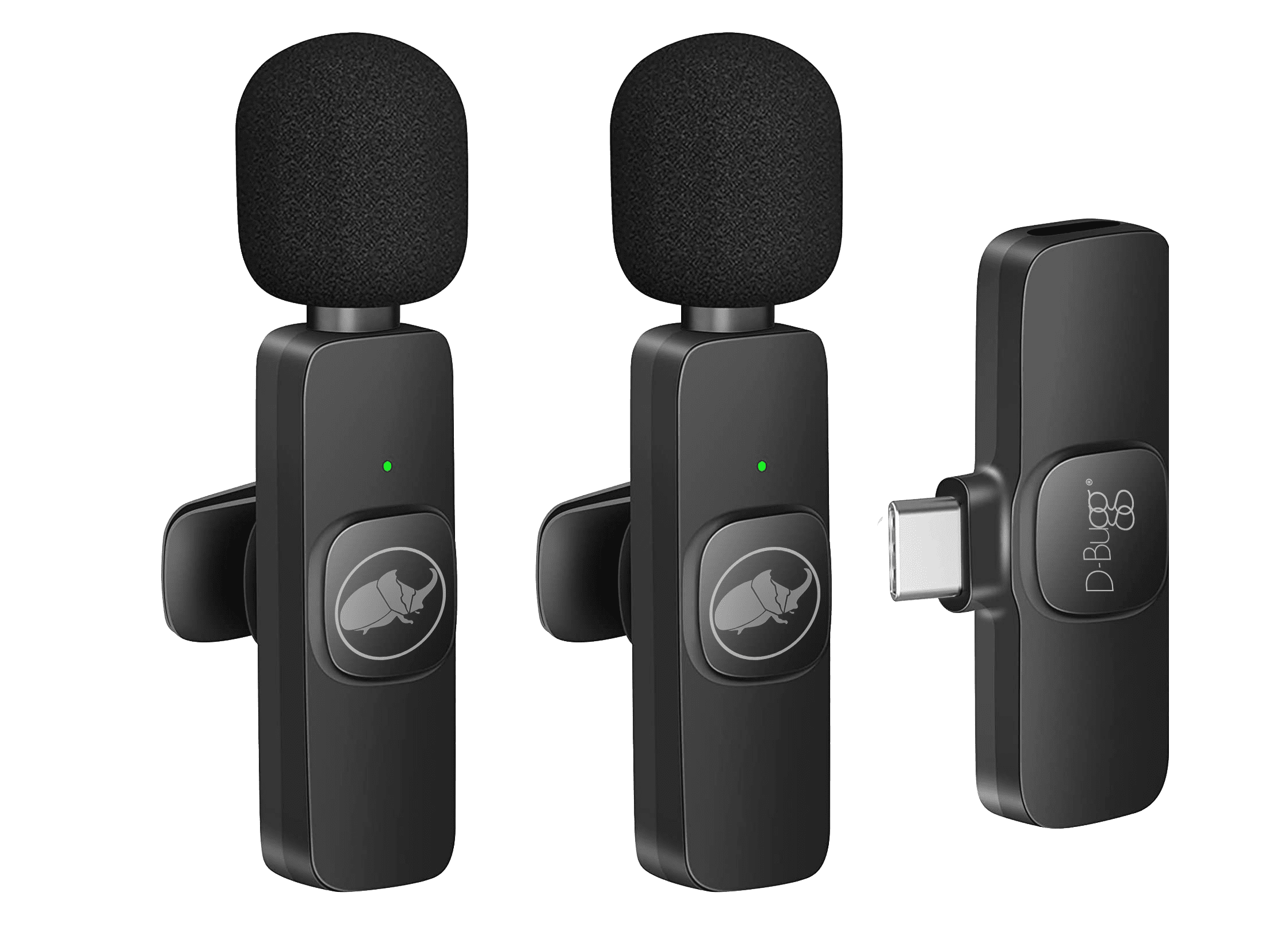 CX01 Micrófono Inalámbrico Doble Tipo C Wireless en República Dominicana