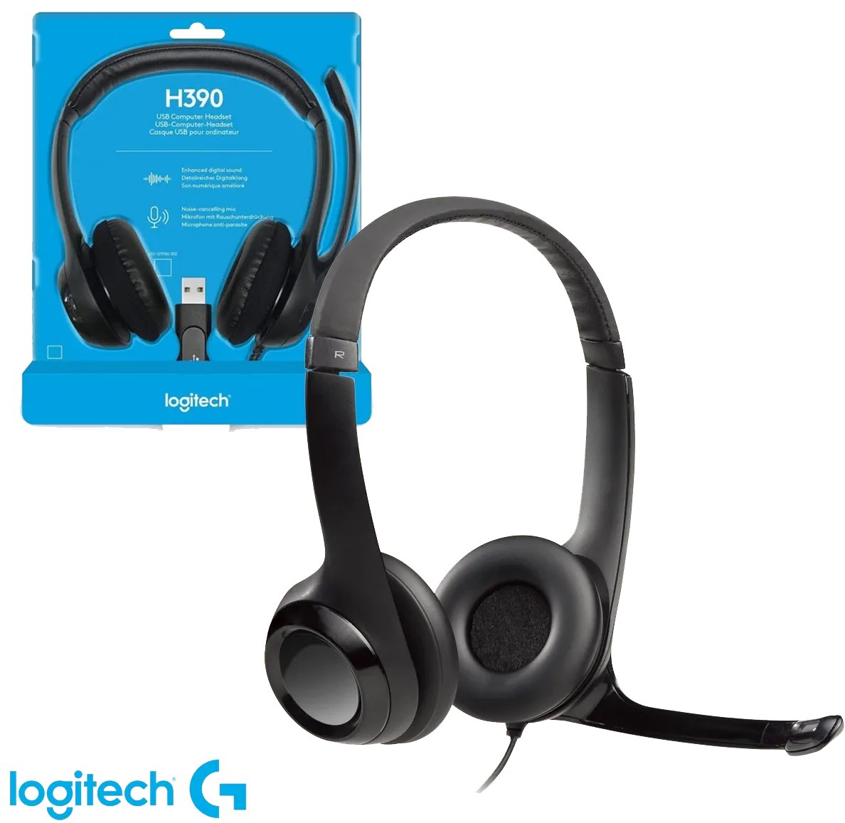 Auriculares USB Logitech H390 con Sonido Profesional en República Dominicana