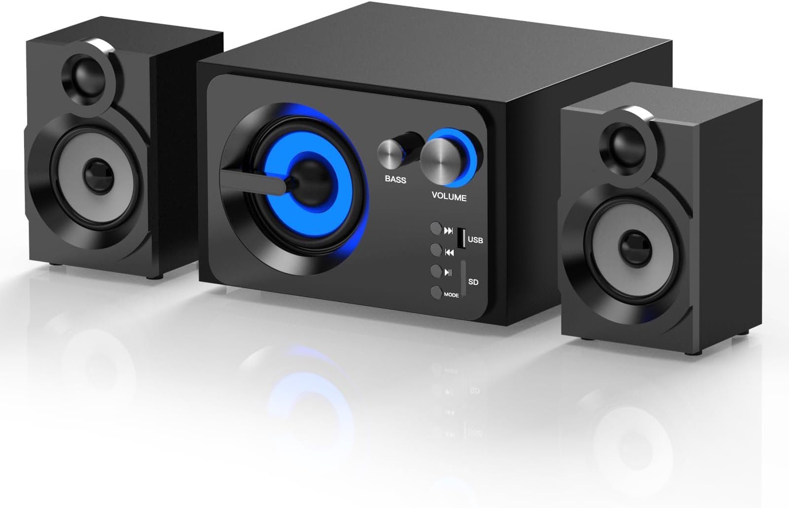 Nylavee Altavoces 2.1 PC Bluetooth Subwoofer 60W en República Dominicana