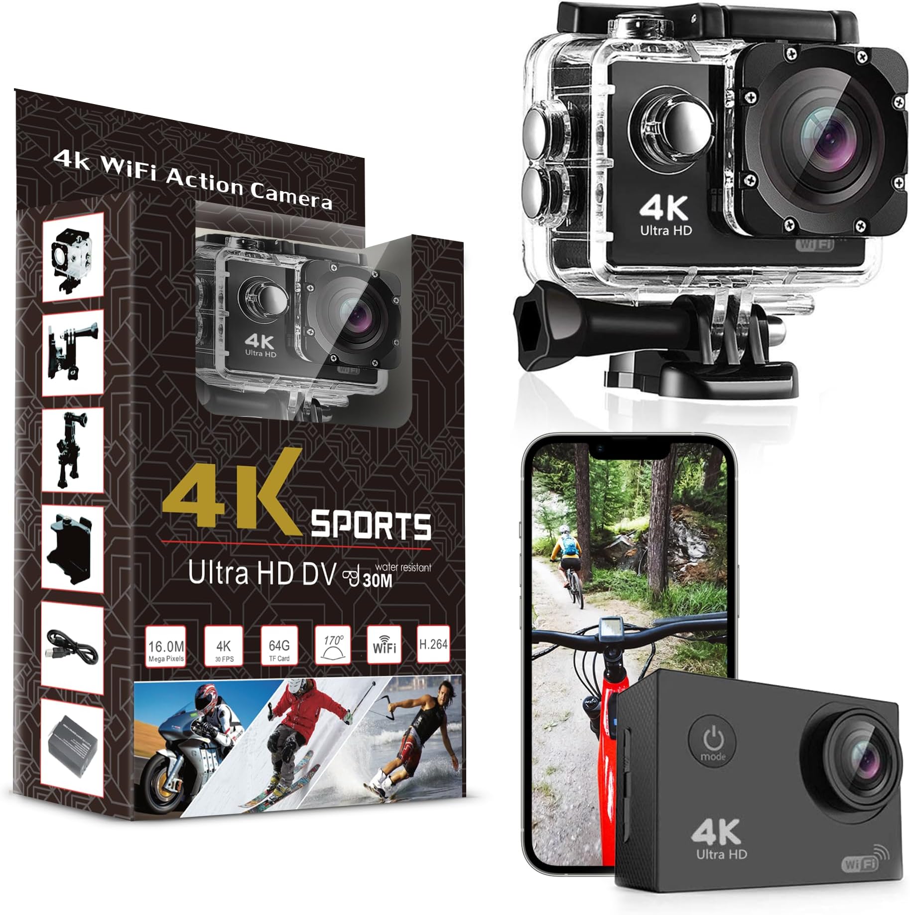 Cámara de Acción 4K Ultra HD