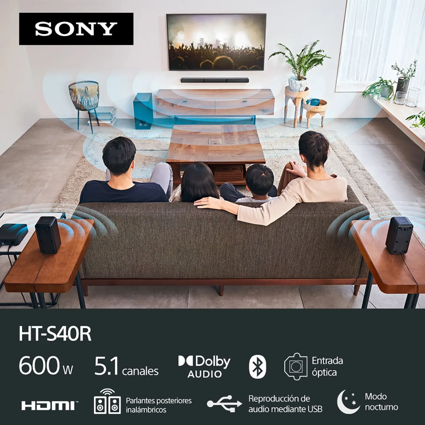 Barra de sonido Sony S40R 5.0 canales en República Dominicana