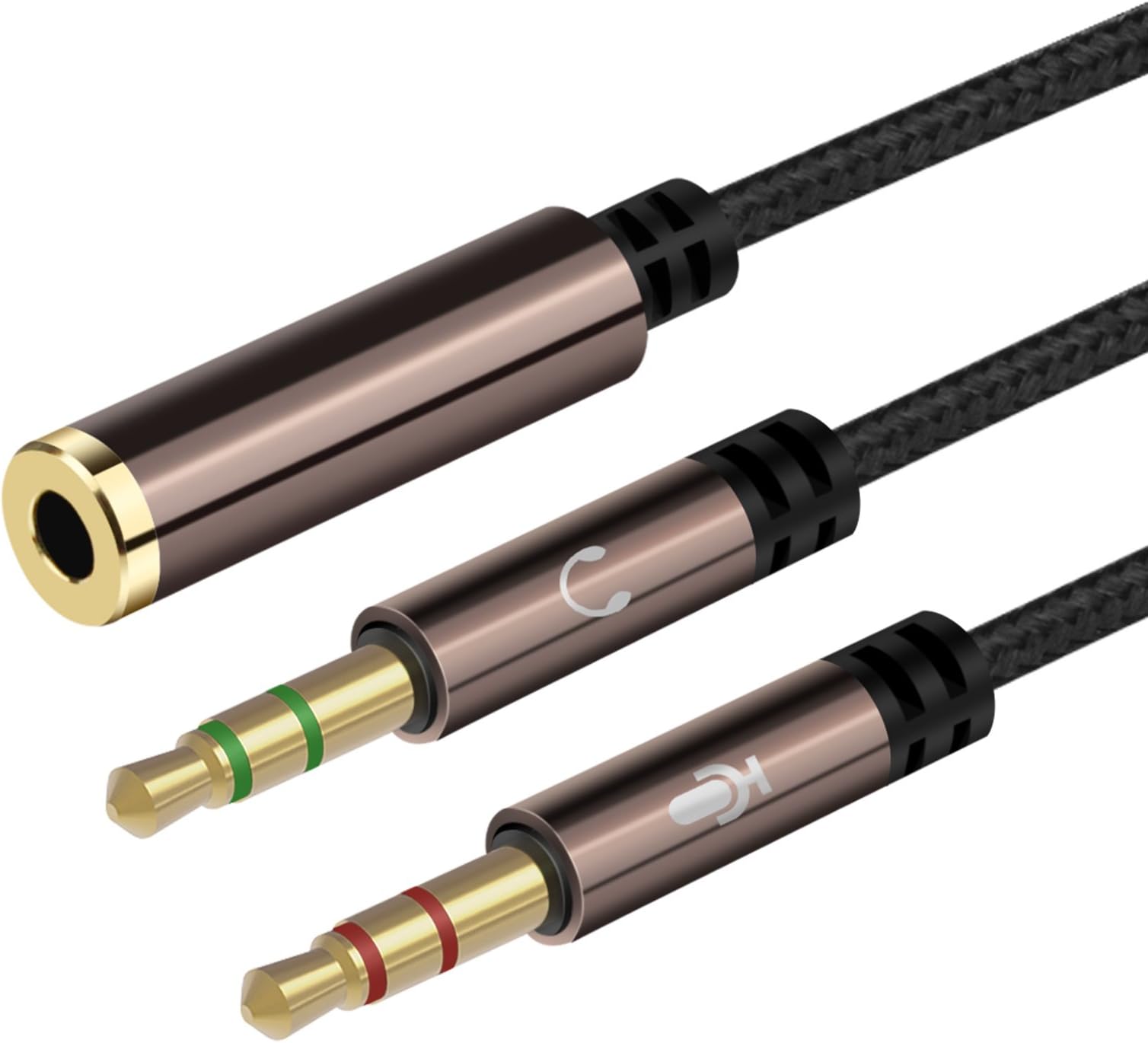 Cable auxiliar con micrófono para auriculares