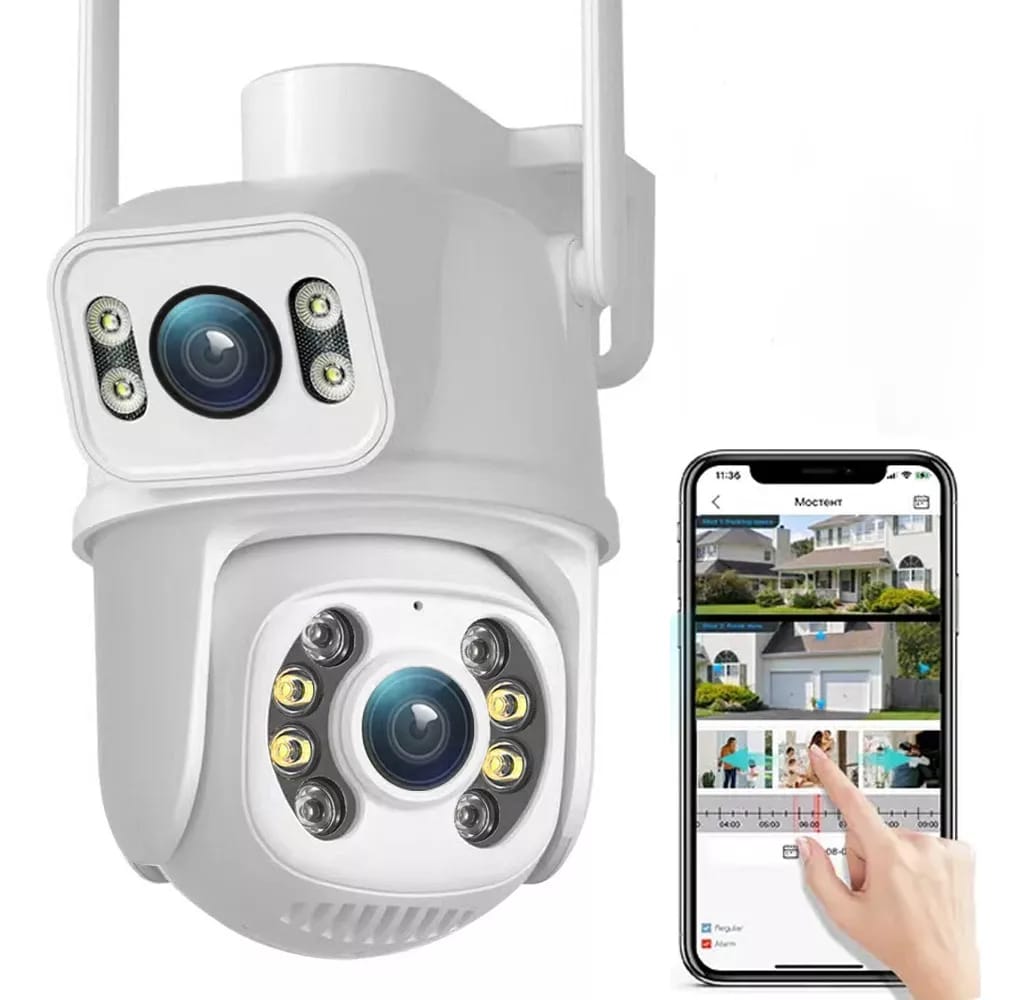 Cámara de seguridad wifi doble modelo X en República Dominicana