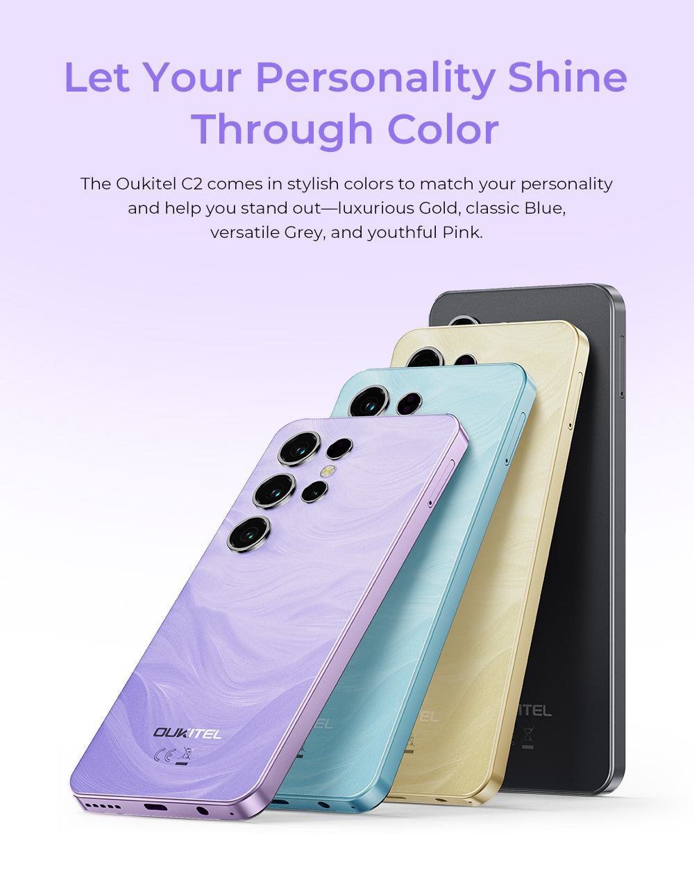 OUKITEL C2 Teléfono 16GB RAM 128GB