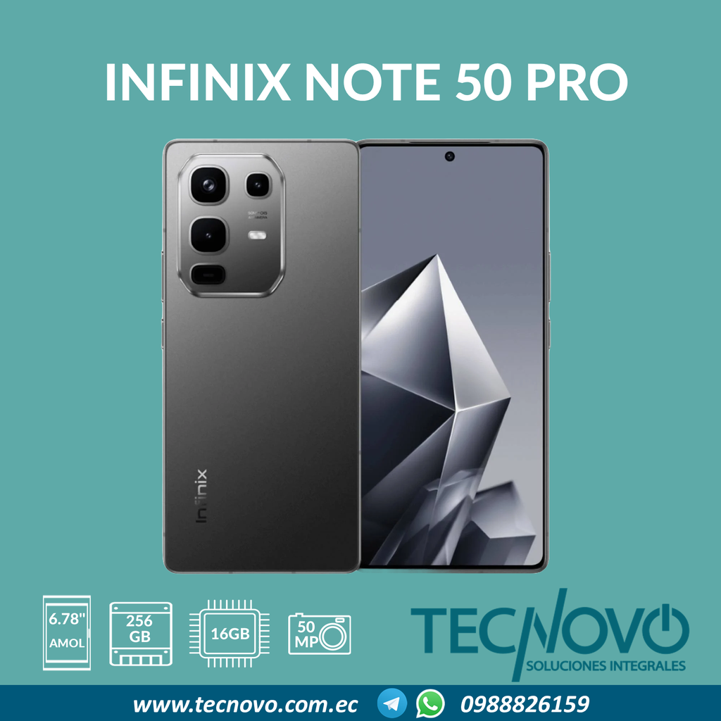 Infinix Note 50 Pro Smartphone 256GB 16GB RAM en República Dominicana