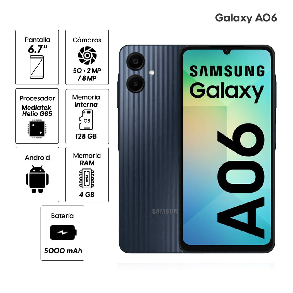 Samsung Galaxy A06 Smartphone 128GB 4GB RAM