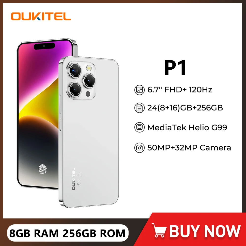 Oukitel P1 Smartphone Pantalla y Lector Huellas en República Dominicana