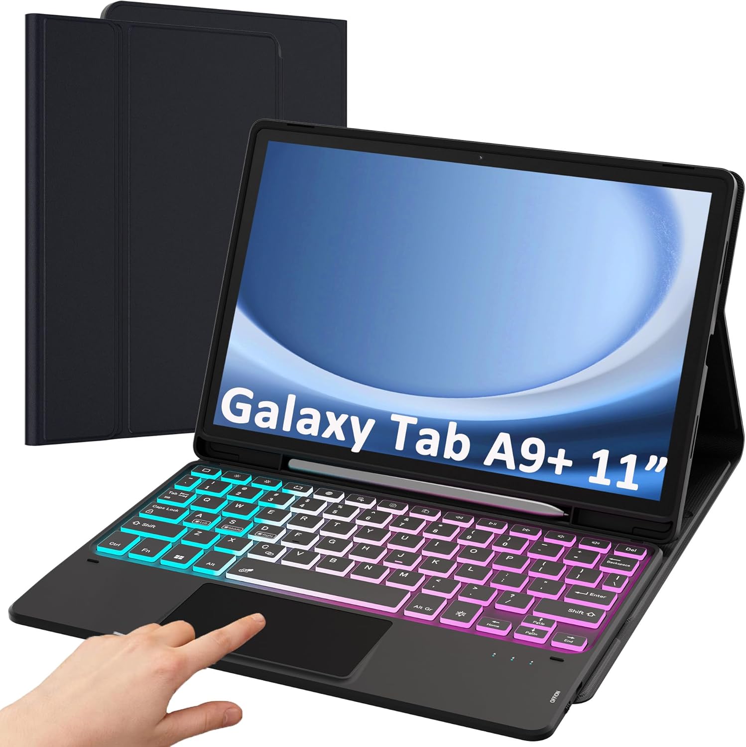 Samsung Galaxy Tab A9 tablet con teclado